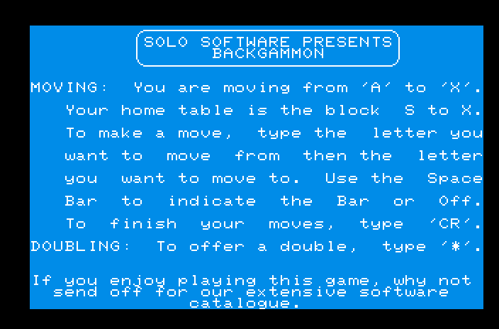 Backgammon — snímek obrazovky 1