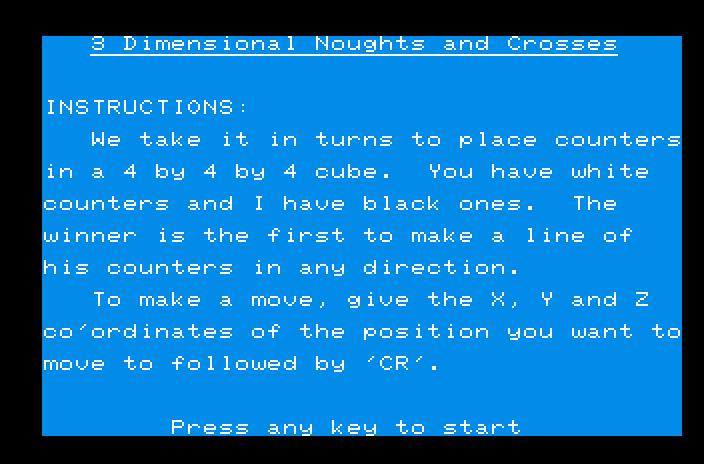 3D Noughts & Crosses — Screenshot 1