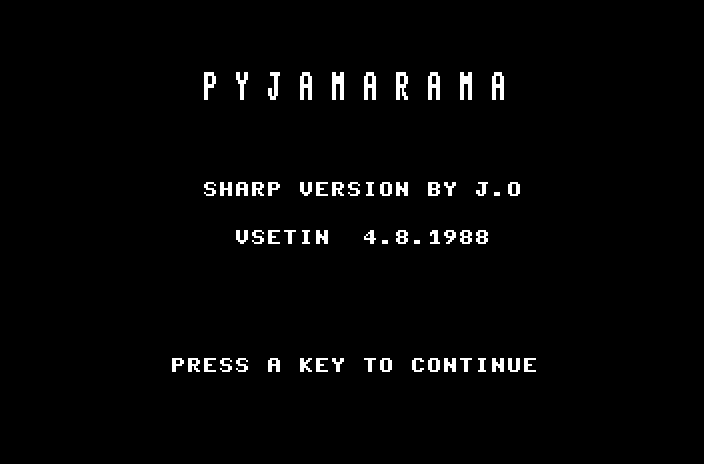 Pyjamarama (prog) — Screenshot 1